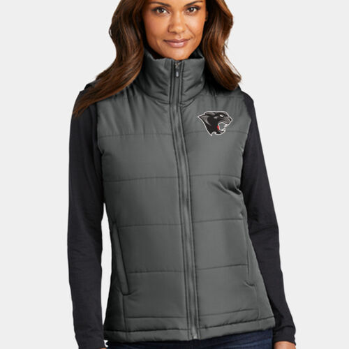 Women's Embroidered Puffer Vest Thumbnail