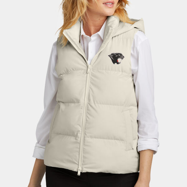 Women's Embroidered Puffy Vest Thumbnail